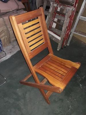 Silla de madera plegable