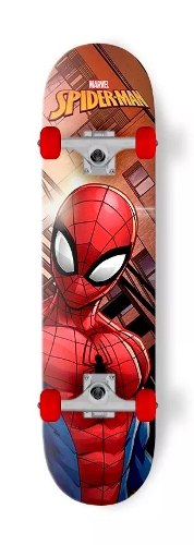 Skate Con Casco Y Proteccion Patineta Marvel Spiderman Smile