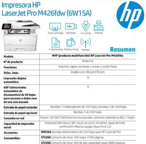 Vendo impresora HP m426