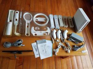 Nintendo Wii Poco Uso Chipeada Muchos Accesorios +18 Juegos