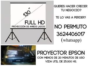 Proyector y pantalla, no se vende por separado