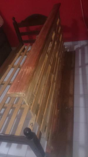 Vendo cama de algarrobo con cama carrito