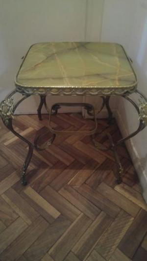 mesa de marmol de estilo de bronce