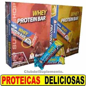 3 Cajas 54 Barras Proteicas Mervick 26 Grs De Proteinas C/u