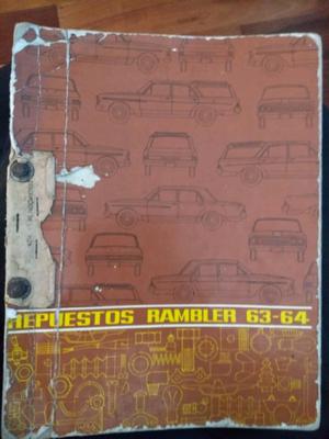 Antiguo manual de despiece de Rambler 