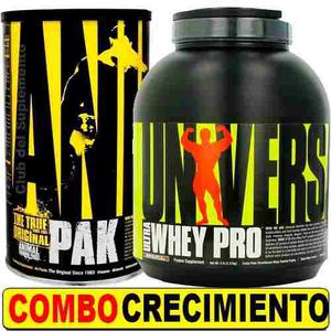 Combo Universal Animal Pak + Whey Protein 5 Libras + Dieta