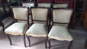 Antiguo juego de sillas de estilo Luis 15 impecables
