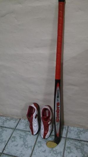 Palo hockey simbra 37" mas botines 36 (cesped)