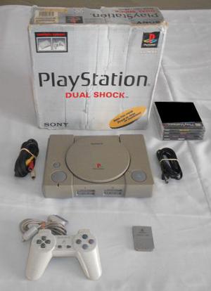 Play Station 1 - Fat - Chipeada - 10 Juegos