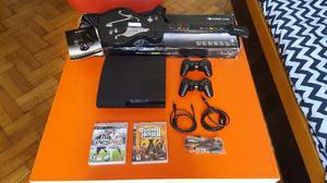 Play Station 3 Slim + 2 Controles + 2 Juegos + Guitarra