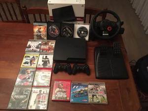 Playstation 3 + Volante + 15 Juegos