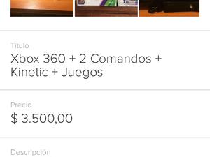 Xbox360 original 3 controles kinetic y juegos