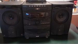 Equipo De Musica Philips Karaoke Duo + 2 Parlantes