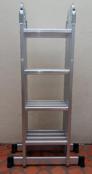 Escalera plegable de aluminio, 4x4