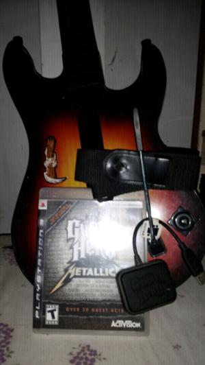 Guitar Hero (guitarra + guitar hero metallica) PS3