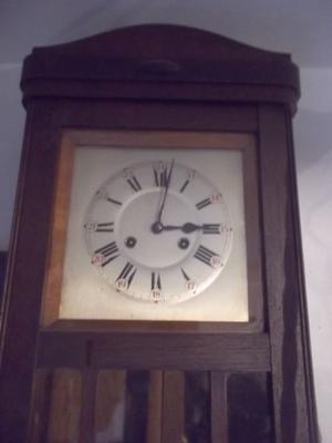 antiguo reloj de pared de roble aleman soneria cuatro