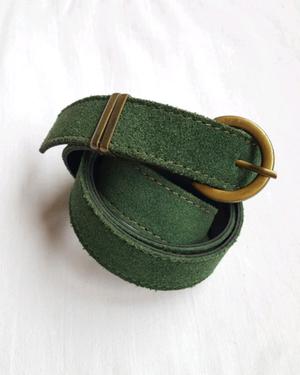 Cinturon Gamuza verde, Mujer