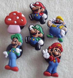 Pins Para Crocs X 4 Unidades Super Mario Bros.