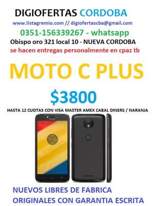 MOTO C PLUS NUEVOS ORIGINALES PAGA HASTA 12 CUOTAS!