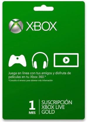 Xbox Live Gold 1 Mes - Región Libre - Xbox 360 & One