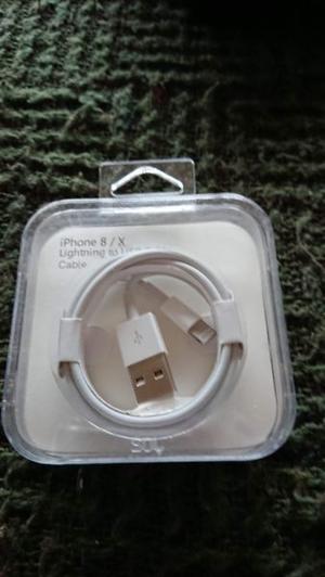 Cable para iphone muy buena calidad made in usa color blanco