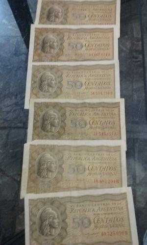 Billetes 50 Centavos. Moneda Nacional