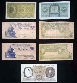 Billetes Antiguos Argentinos - Buen Estado - $45 Cada Uno
