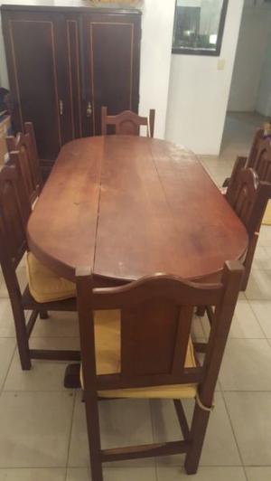 Juego comedor algarrobo usado