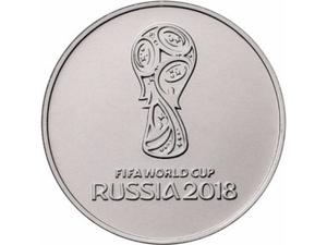 Moneda 25 Rublos Rusia  - Copa Mundial Fifa - Logo