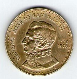 Moneda Argentina 100 Pesos Ley  Canto Fino