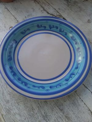 Plato grande de cerámica made in Malasia 30 cm diámetro