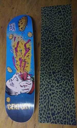 Tabla De Skate Century Chips + Grip Grizzly Cheeta Usa