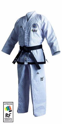 Dobok adidas Taekwondo Champion Black Belt Oficial Itf