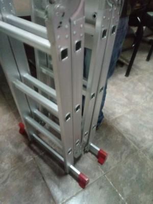 Escalera aluminio 12 escalones con plataforma