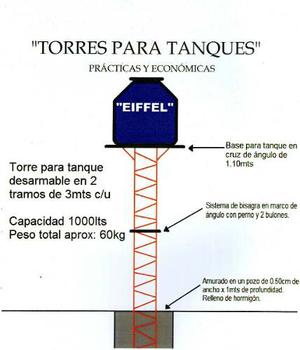 Torres Para Tanques De Agua  Lts (Eiffel)