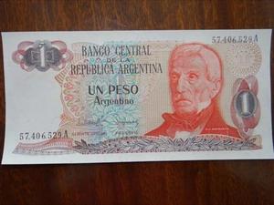 Billete 1 Peso Argentino Serie A Sin Circulacion