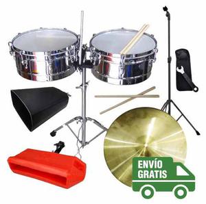 Combo Timbales, Cencerro, Jam Block, Platillo Cuotas Sin Int