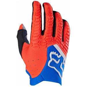 Guantes Fox Pawtector Motocross Naranja-azul