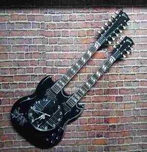 Guitarra Reloj De Pared Gibson Doble De Slash