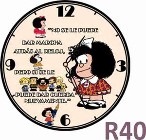 Relojes De Pared Mafalda 29 Cm.