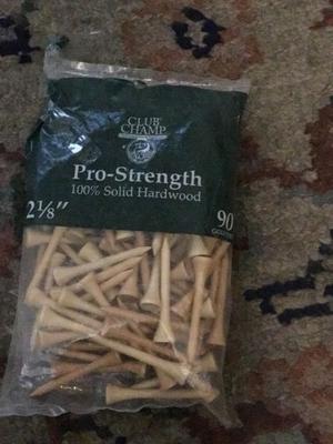 90 Golf Tees pro Strength 100% madera fuerte 2 1/8 industria