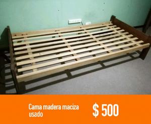 Cama de madera usada