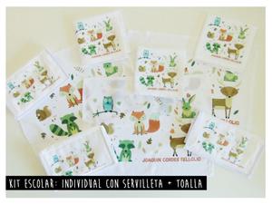 Kit Escolar: Individual Con Servilleta+toallita (x Mayor)