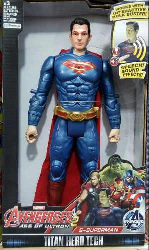 Muñeco Articulado Superman 30 Cm Con Sonido!!!