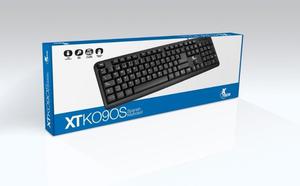 Teclado Xtech XTK090S, Alámbrico, USB, Negro