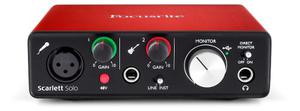 Focusrite Scarlett Solo G2 Placa De Audio Y Cable Xlr