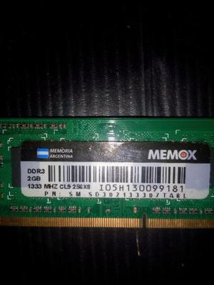 Vendo memoria ram DDR3 de 2GB
