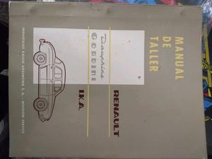 Antiguo manual de taller de Renault Gordini - oficial