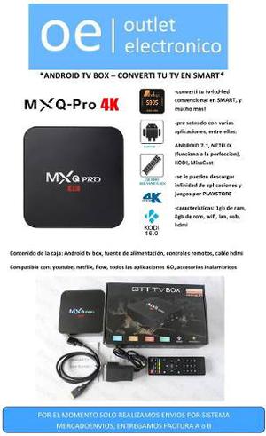 Convertidor Smart Tv - Mxq Pro 4k - Android Tv Box - Minipc