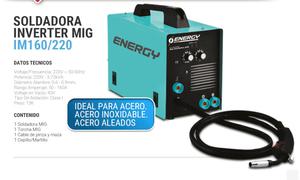 OFERTA Soldadora Inverter Mig Mag 0.9mm Energy 160 Amper